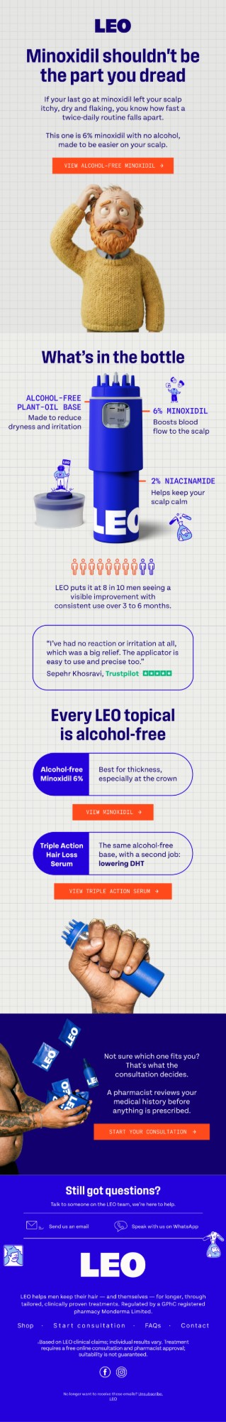 LEO product education designed by Myria